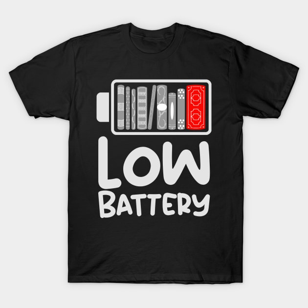 Low Battery T-Shirt by Chimerillaneous
